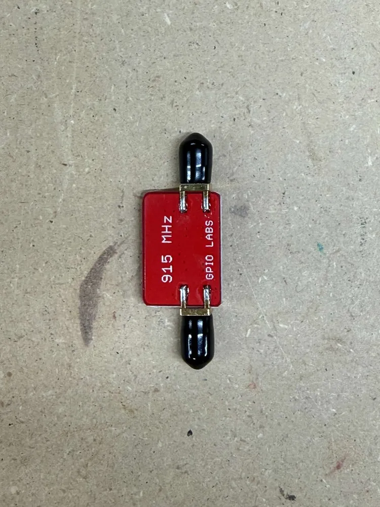 GPIO Labs 915 MHz Bandpass Filter (Red)